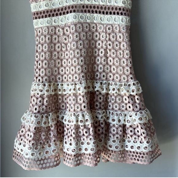 Sea New York Pink Crochet Lace Dress Coquette - Picture 8 of 13